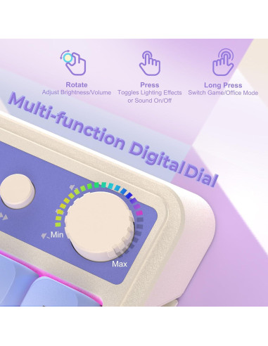 Teclado AULA S99 Inalámbrico RGB 96% con Numpad Púrpura