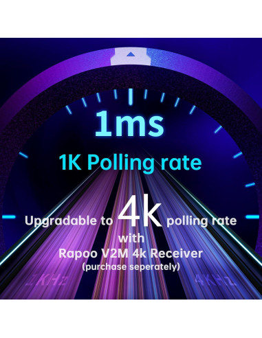 Ratón Gaming Inalámbrico Rapoo VT9Pro 26000 DPI Blanco