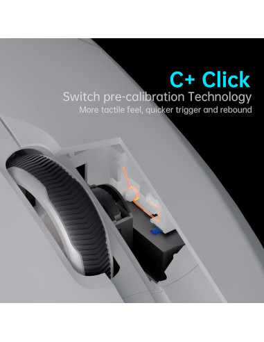 Ratón Gaming Inalámbrico Rapoo VT9Pro 26000 DPI Blanco