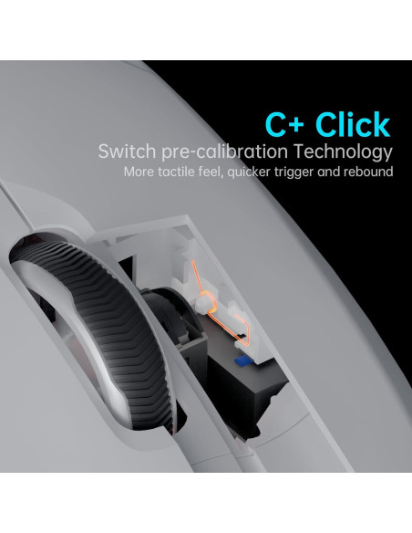 Ratón Gaming Inalámbrico Rapoo VT9Pro 26000 DPI Blanco