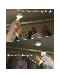 EZVALO Luces LED Puck con Control Remoto 6 Paquetes 2