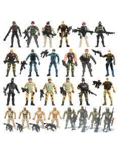 Figuras de Acción Militares ONEST 30 Piezas 10 cm con Armas
