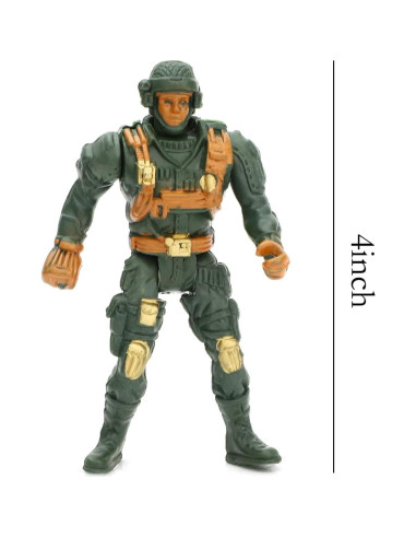 Figuras de Acción Militares ONEST 30 Piezas 10 cm con Armas