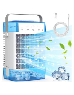 Acondicionador de Aire Mini RCCVEI 3 Velocidades Azul 1600ml