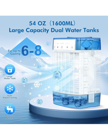 Acondicionador de Aire Mini RCCVEI 3 Velocidades Azul 1600ml