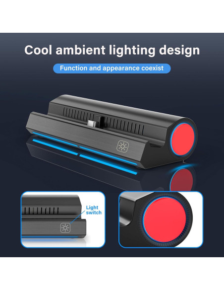 Dock portátil para Nintendo Switch Rapell 6 en 1 HDMI USB