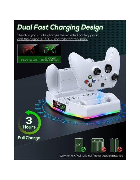 Soporte de Enfriamiento Klipdasse para Xbox Series S con Carga Doble