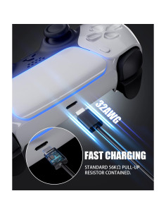 Cable de carga USB C Berlat 2,01 m para PS5 y Xbox 2