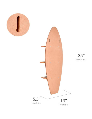 Estante de Pared Surf Navy Electric Palms Reyn Spooner 90x33 cm