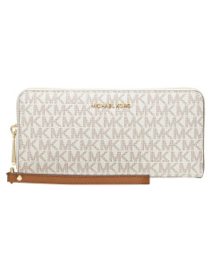 Billetera Michael Kors Jet Set Travel Saffiano Vainilla