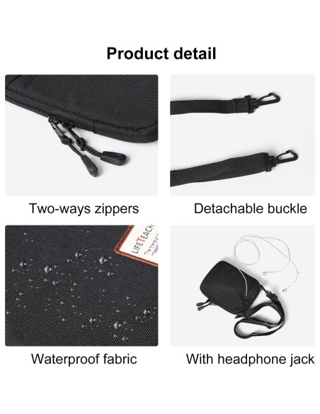 Bolso Cruzado Pequeño para Hombres - Bandolera 19x14 cm