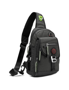 Bolsa de Hombro NICGID Mochila Cruzada 21x10x30cm Negra