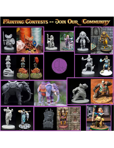 15 Miniaturas de Fantasía Sin Pintar D&D 28-32mm Wildspire