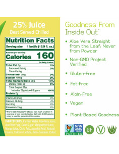 ALO Jugo de Aloe Vera Allure 500ml - Mangostán y Mango, Paquete de 12 2