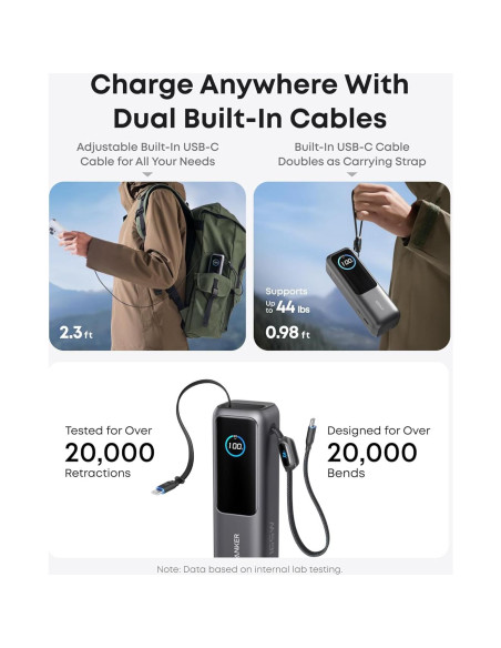 Banco de energía Anker 25,000mAh 100W USB-C portátil