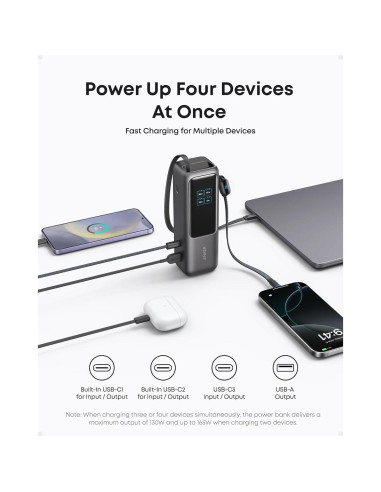 Banco de energía Anker 25,000mAh 100W USB-C portátil