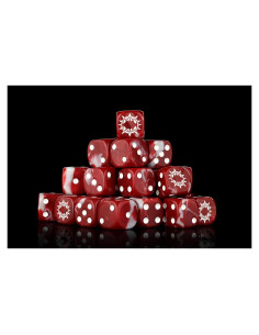 Dados de Resina Carnage Baron of Dice 25 Piezas 16mm Rojo