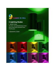 Luz Nocturna LED LOHAS RGB con Sensor de Luz - Paquete de 2 2