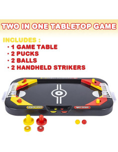 Juego de Mesa 2 en 1 Gamie Fútbol y Hockey para Niños 2