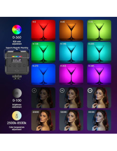 Luz de Video LED RGB NEEWER RGB61 2500K-8500K 20 Modos 2