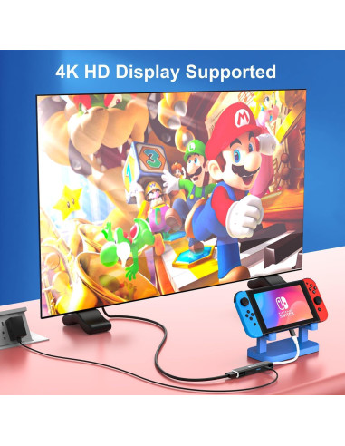 Dock RREAKA para Nintendo Switch OLED 4K USB C 100W