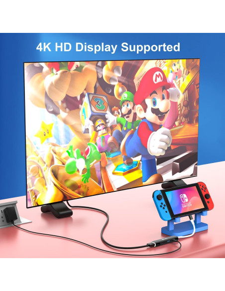 Dock RREAKA para Nintendo Switch OLED 4K USB C 100W