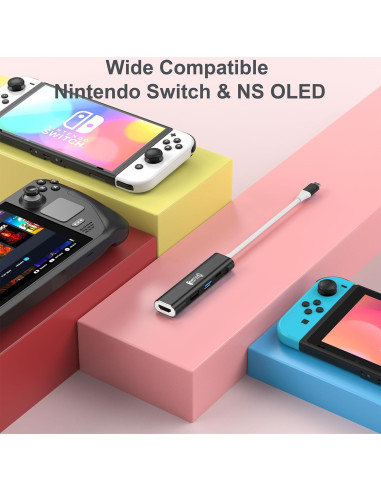 Dock RREAKA para Nintendo Switch OLED 4K USB C 100W