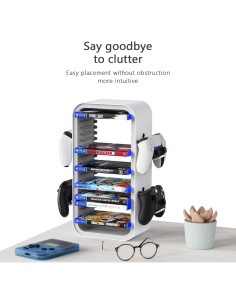 Torre de Almacenamiento de Juegos Wigmoa OYO-1 18 Discos 4 Controladores 2