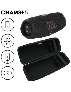 Altavoz JBL Charge 5 Portátil Impermeable + Funda Carbono 2