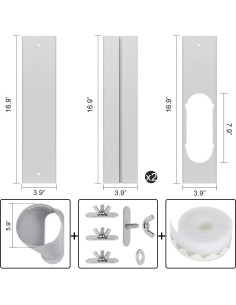 Kit de Ventana para Aire Acondicionado UNAOIWN 5.9" PVC 2