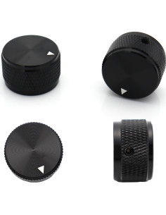 Perillas de Control de Potenciómetro Samherome 4 Unidades Aluminio Negro 2