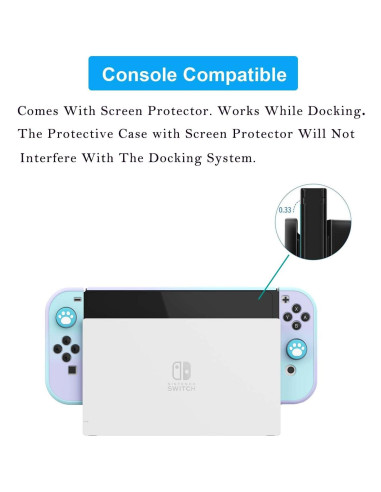 Funda Acoplable COMCOOL para Nintendo Switch OLED - Azul