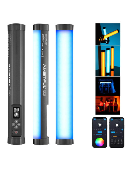AMBITFUL A2 Luz Tubo RGB 2500K-8500K 29 Efectos