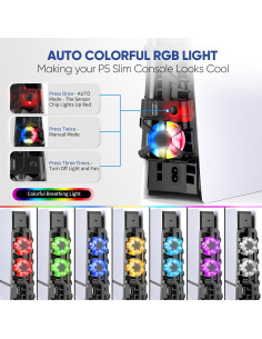 Ventilador de Enfriamiento RGB Klipdasse para PS5 Slim 2