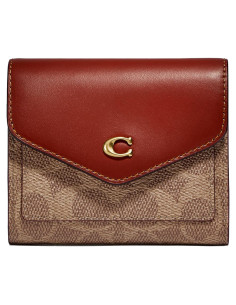 Billetera Coach Wyn de lona recubierta con 7 ranuras