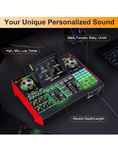 Mezclador de Audio G10 con Efectos y Reducción de Ruido 2