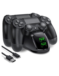 Estación de Carga PS4 NinJoyGo Carga Rápida Dual 1.8H