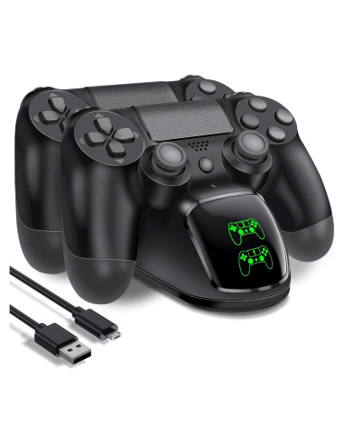 Estación de Carga PS4 NinJoyGo Carga Rápida Dual 1.8H