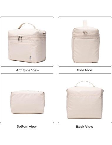 Bolsa de Almuerzo Aislada NOL Crema Mediana 8L Impermeable