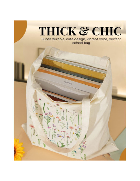 Bolsa de Lona AUSVKAI Reutilizable para Compras y Playa Bolsa de Lona AUSVKAI Reutilizable para Compras y Playa