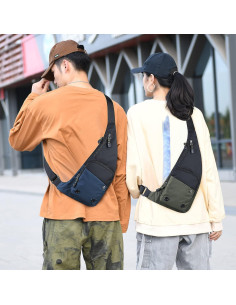 Bolsa Cruzada Peicees Kb283 Nylon Impermeable para Hombre 2