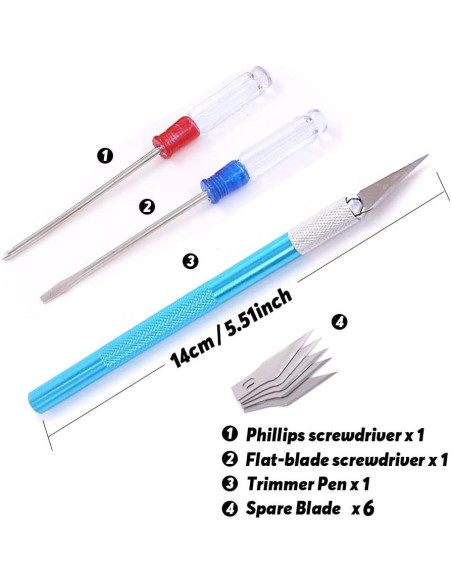 Juego de Herramientas para Modelistas Rustark 21 Piezas