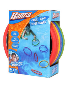 Anillos de buceo Banzai 6-Pack para piscina y verano 2