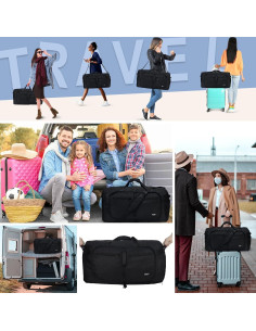 Bolsa de Viaje Fmeida 65L Plegable con Compartimento para Zapatos 2