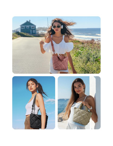 Bolsos Cruzados BAGSMART para Mujeres, Tote Acolchado 8L