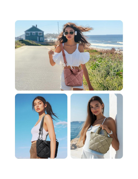 Bolsos Cruzados BAGSMART para Mujeres, Tote Acolchado 8L