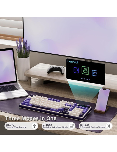 Teclado Mecánico RK ROYAL KLUDGE S98 Inalámbrico 96%