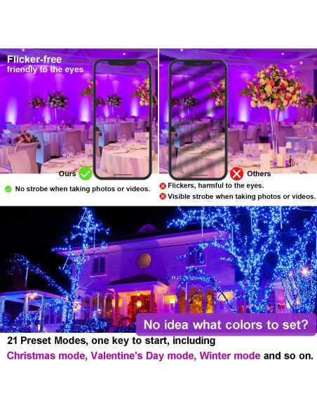 Luz de Inundación LED RGB 80W Control APP IP66 - Borui Luz de Inundación LED RGB 80W Control APP IP66 - Borui