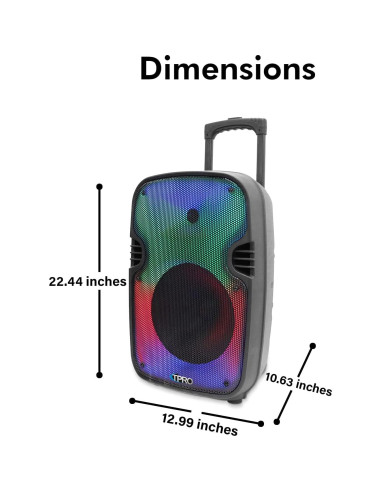Altavoz Bluetooth 1500W Technical Pro 12" Recargable LED