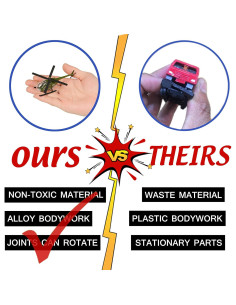 Vehículos Militares Original Color Paquete de 6 Modelos 2